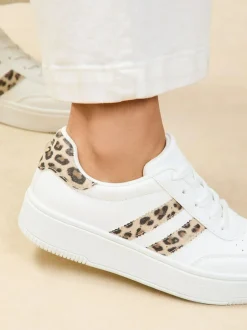 Lipsy Faux Suede Chunky Platform Sports Trainer Neutral