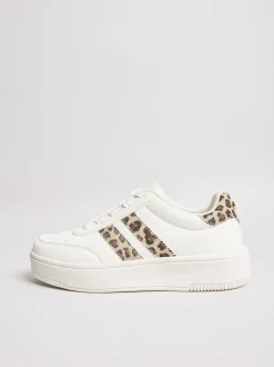 Lipsy Faux Suede Chunky Platform Sports Trainer Neutral