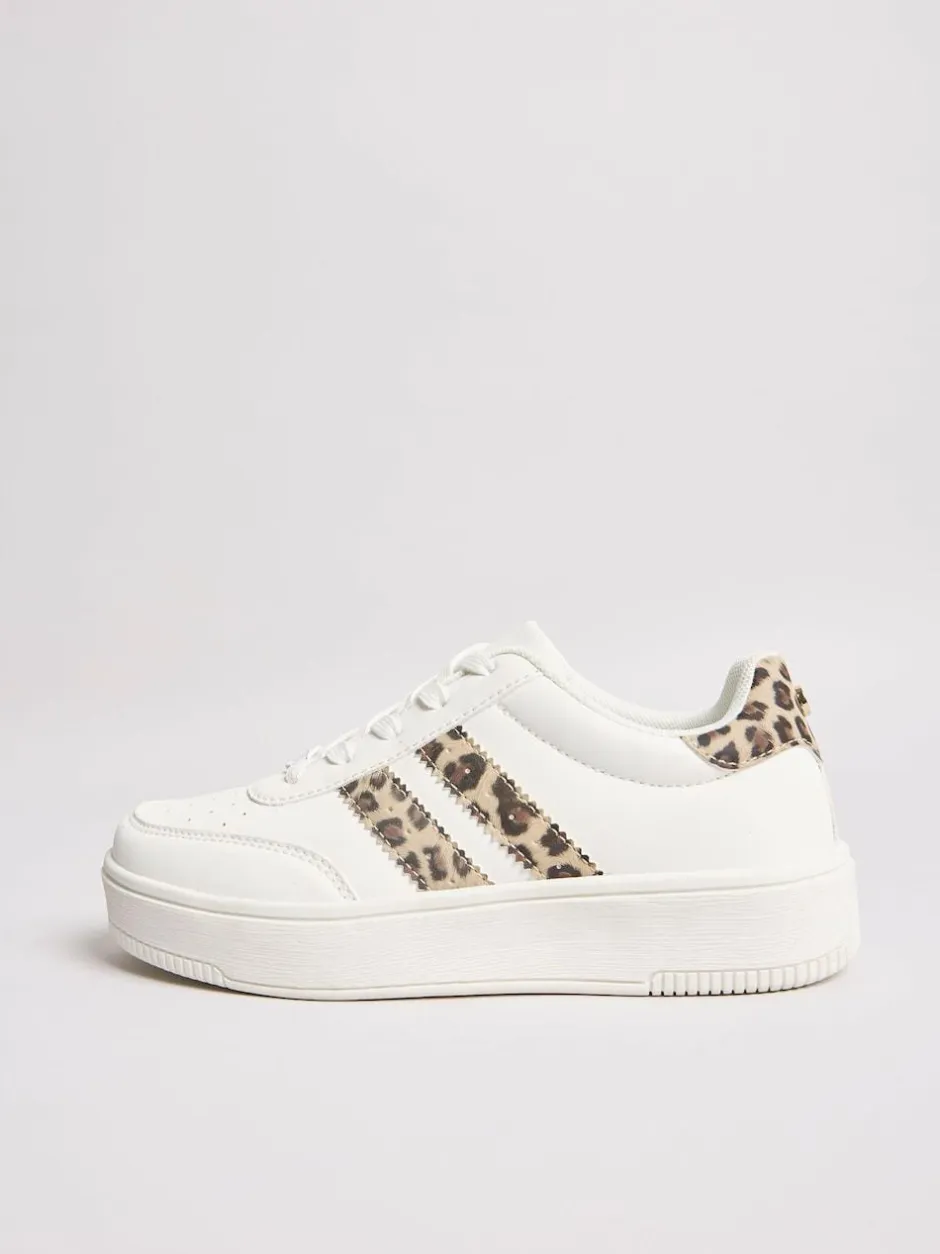 Lipsy Faux Suede Chunky Platform Sports Trainer Neutral