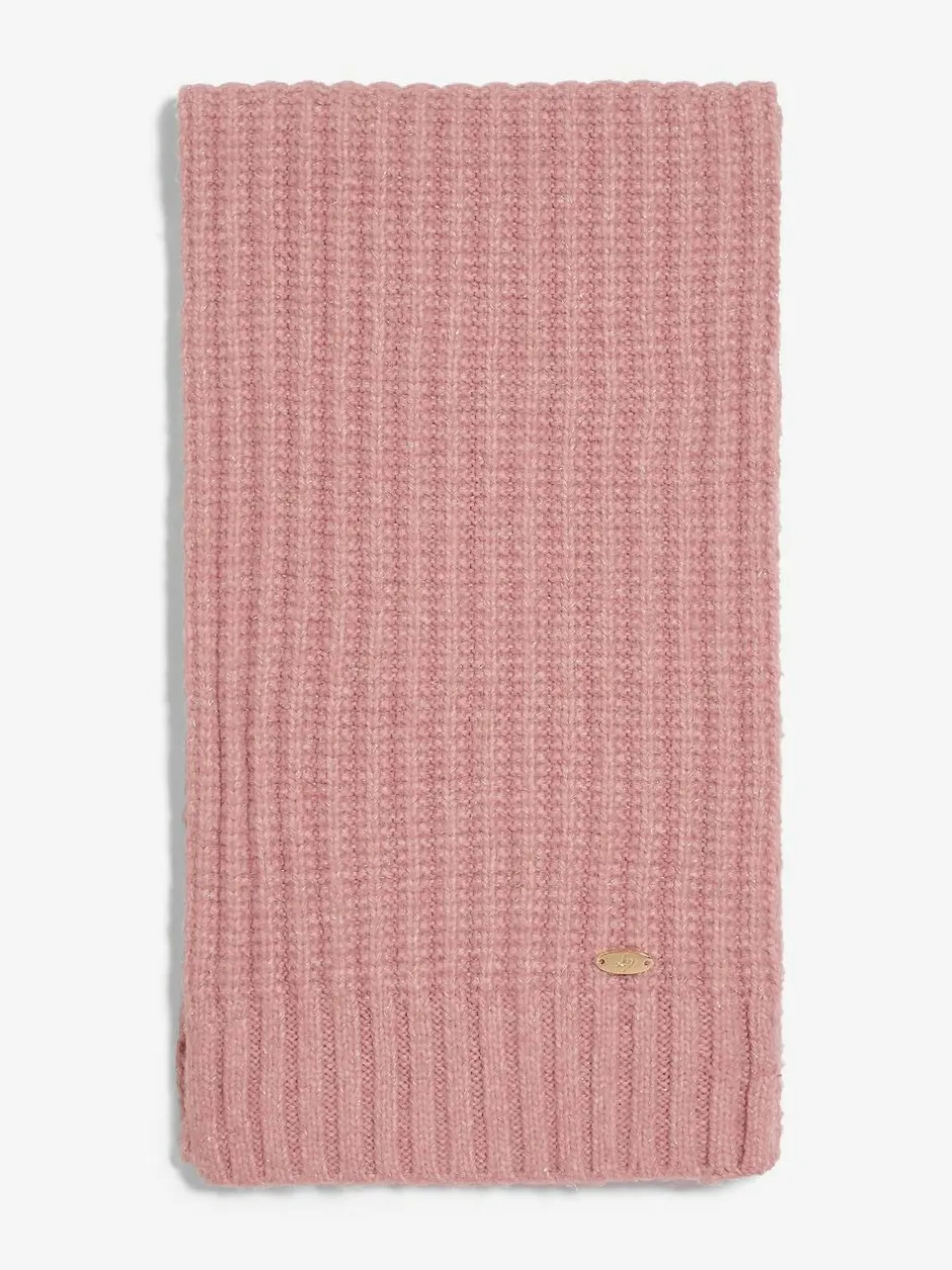 Lipsy Shimmer Ribbed Scarf Pink