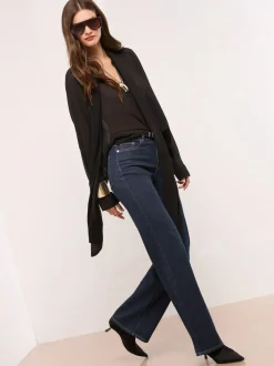 Lipsy Petite Wide Leg Jeans Rinse Blue Hot