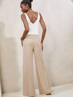 Lipsy Stone High Waist Wide Leg Trousers Hot