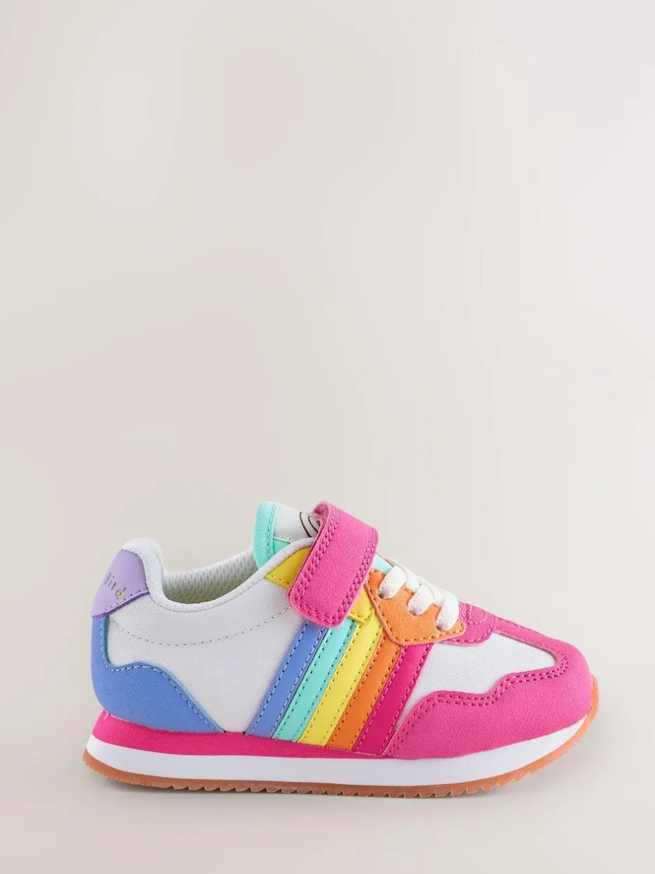 Little Bird by Jools Oliver Pink Younger Pastel Rainbow Retro Runner Trainers Best