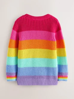 Little Bird by Jools Oliver Knitted Colourblock Jumper Pastel Rainbow Stripe Sale