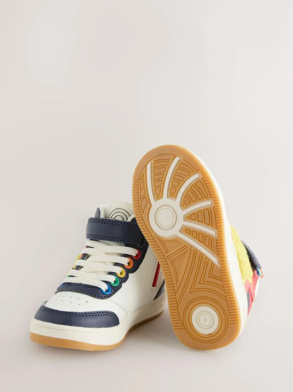 Little Bird by Jools Oliver Star Hi-Top Trainers Multi Rainbow Boucle Sale