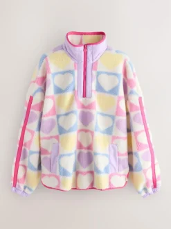 Little Bird by Jools Oliver Multi Heart Colourblock Borg Fleece Online
