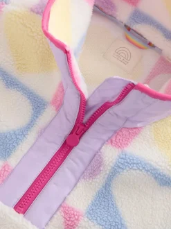Little Bird by Jools Oliver Multi Heart Colourblock Borg Fleece Online
