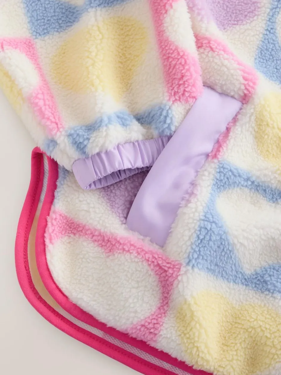 Little Bird by Jools Oliver Multi Heart Colourblock Borg Fleece Online