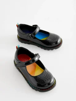 Little Bird by Jools Oliver Black Younger Patent Mary Jane Shoes Hot