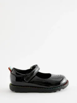 Little Bird by Jools Oliver Black Younger Patent Mary Jane Shoes Hot