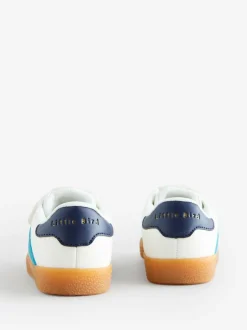 Little Bird by Jools Oliver White Younger Gum Sole Trainers with Rainbow Stripe