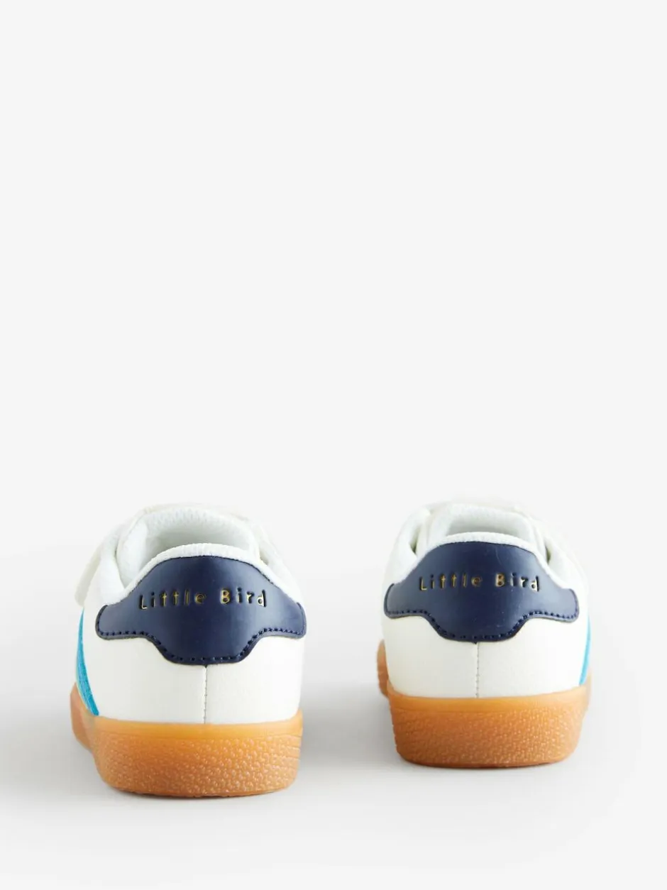 Little Bird by Jools Oliver White Younger Gum Sole Trainers with Rainbow Stripe