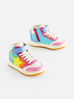 Little Bird by Jools Oliver Star Hi-Top Trainers Multi Pastel
