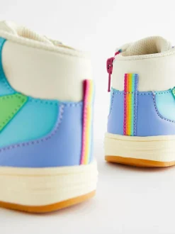 Little Bird by Jools Oliver Star Hi-Top Trainers Multi Pastel