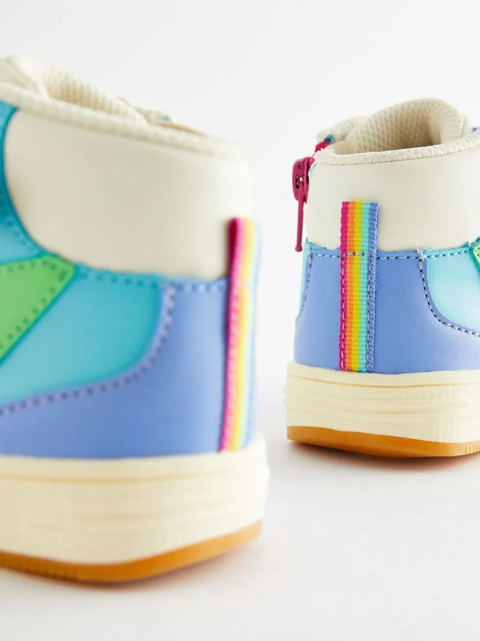 Little Bird by Jools Oliver Star Hi-Top Trainers Multi Pastel