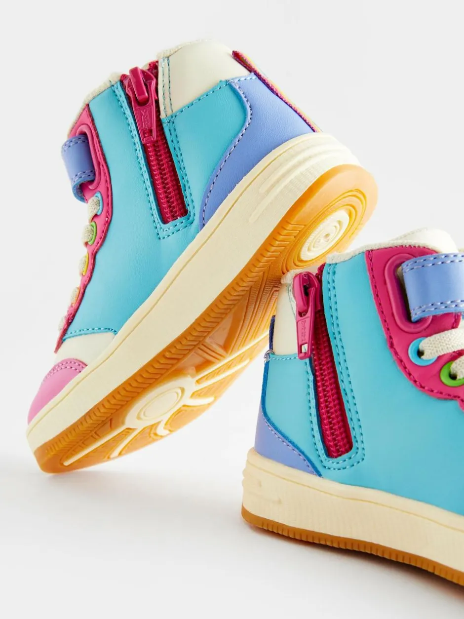 Little Bird by Jools Oliver Star Hi-Top Trainers Multi Pastel