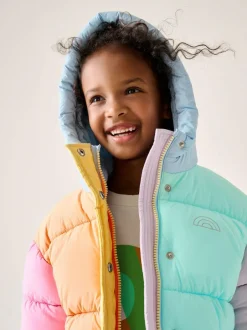 Little Bird by Jools Oliver Multi Colourblock Shower Resistant Padded Coat Best