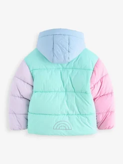 Little Bird by Jools Oliver Multi Colourblock Shower Resistant Padded Coat Best