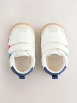 Little Bird by Jools Oliver White Rainbow Tape Gum Sole Trainers Padders
