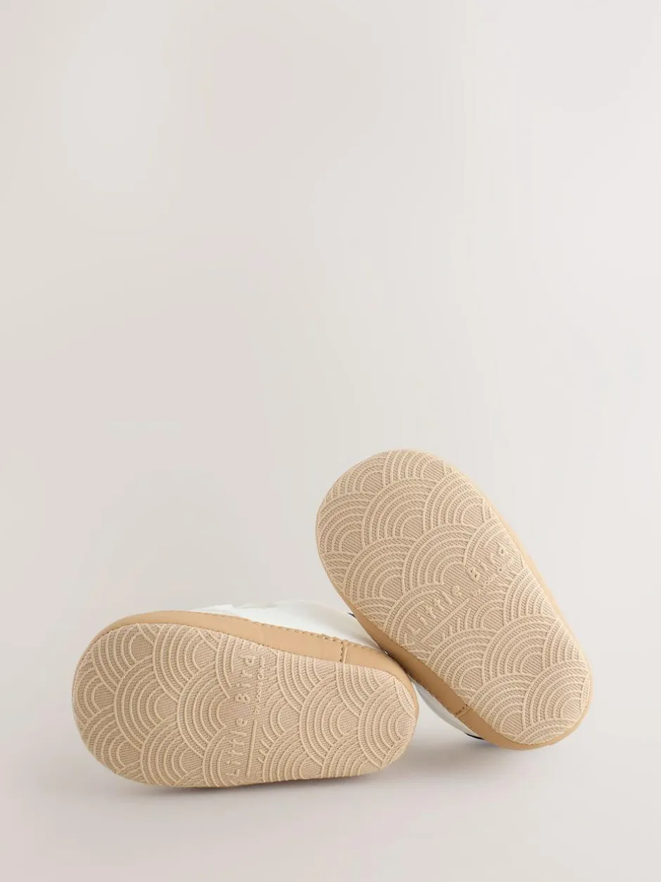 Little Bird by Jools Oliver White Rainbow Tape Gum Sole Trainers Padders
