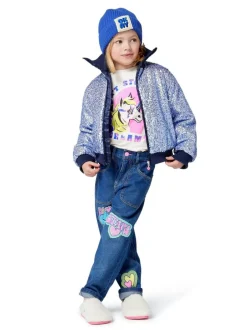Billieblush Logo Denim Jeans With Appliqué Detail Best