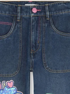 Billieblush Logo Denim Jeans With Appliqué Detail Best