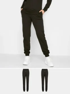 Long Tall Sally Black 2 Pack Basic Joggers Hot