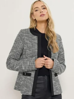 Long Tall Sally Black Boucle Jacket Outlet