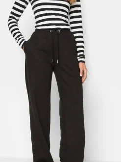 Long Tall Sally Wide Leg Joggers Black Dark Online