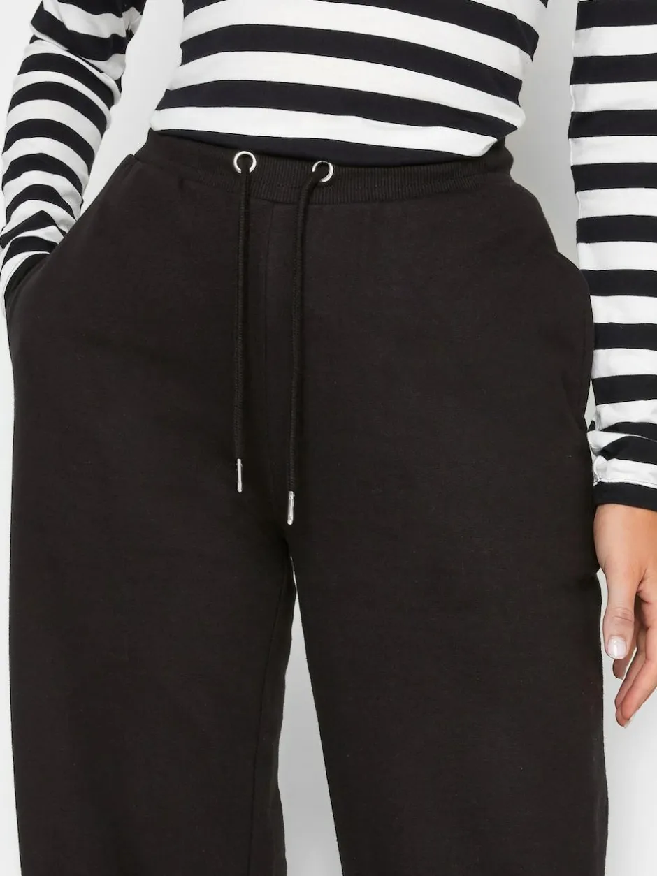 Long Tall Sally Wide Leg Joggers Black Dark Online