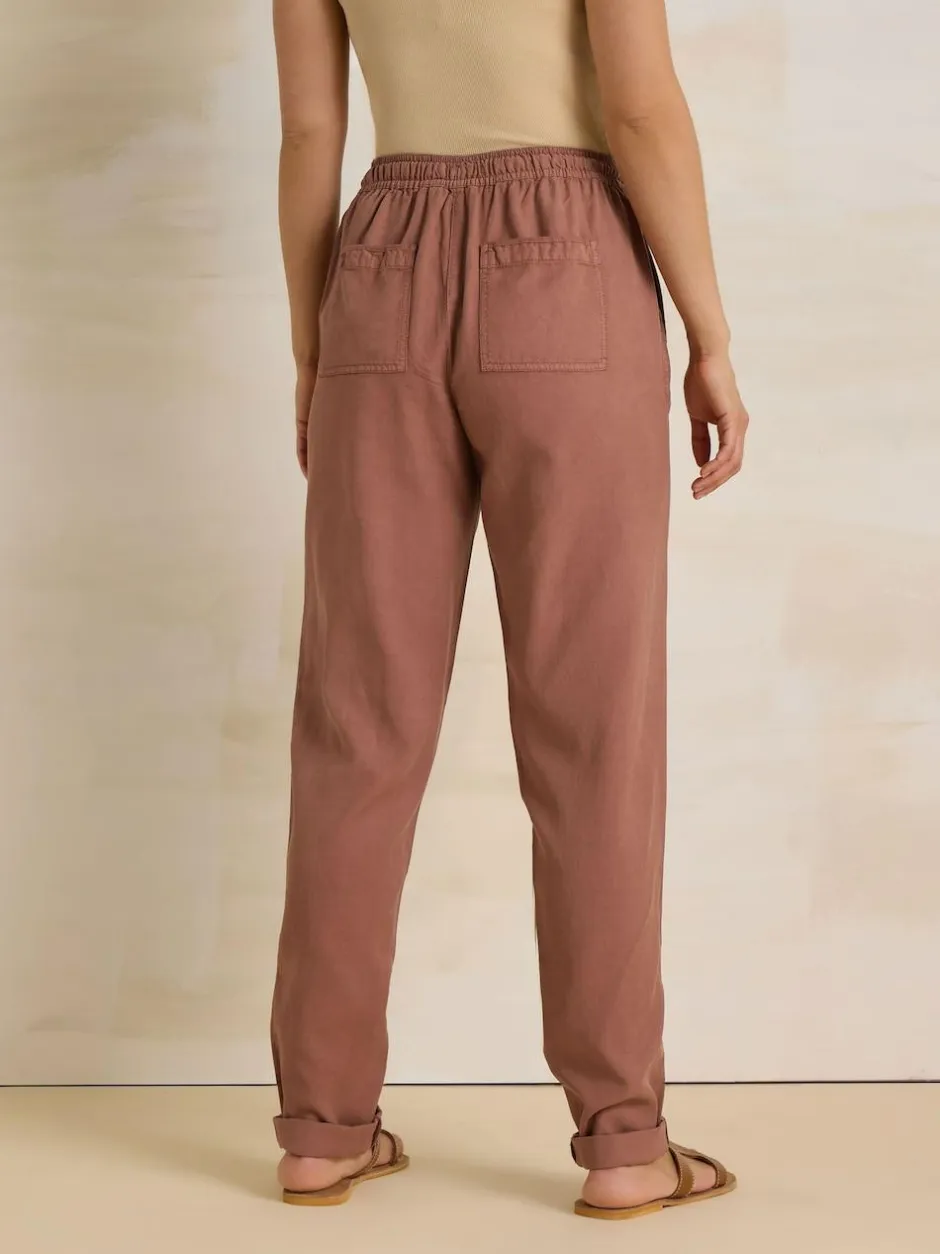 Long Tall Sally Lyocell Blend Joggers Brown Discount