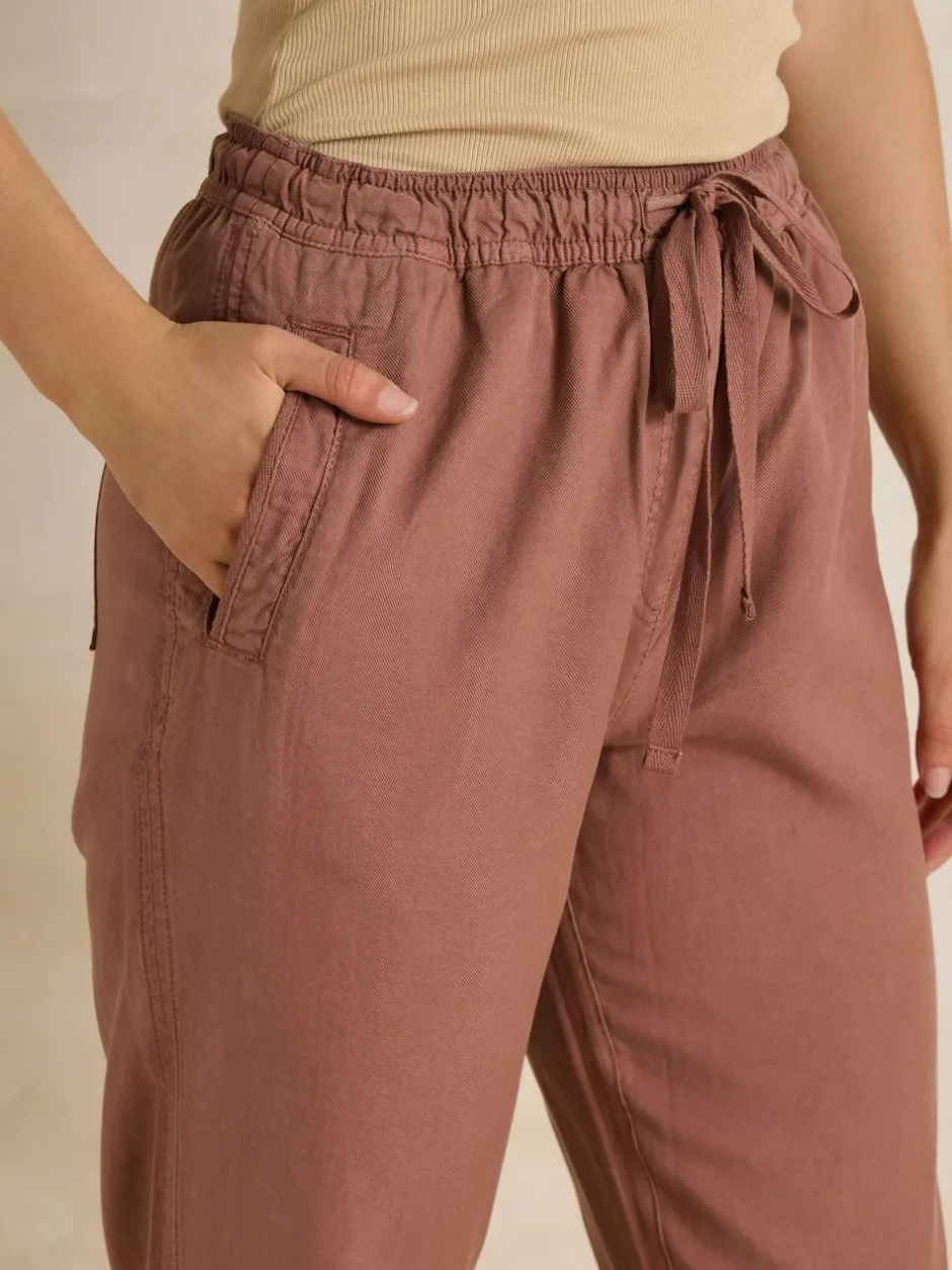 Long Tall Sally Lyocell Blend Joggers Brown Discount