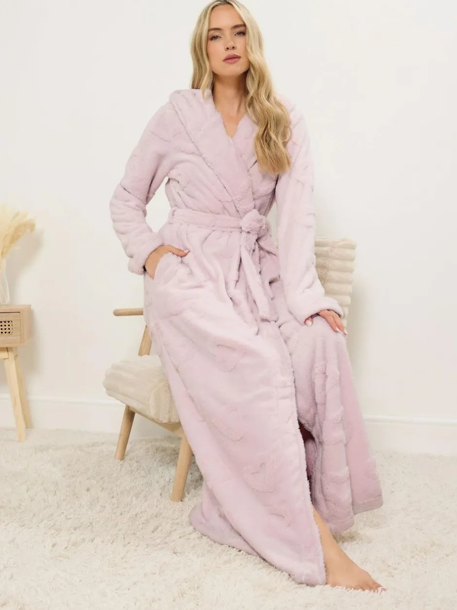Long Tall Sally Hooded Maxi Robe Pink