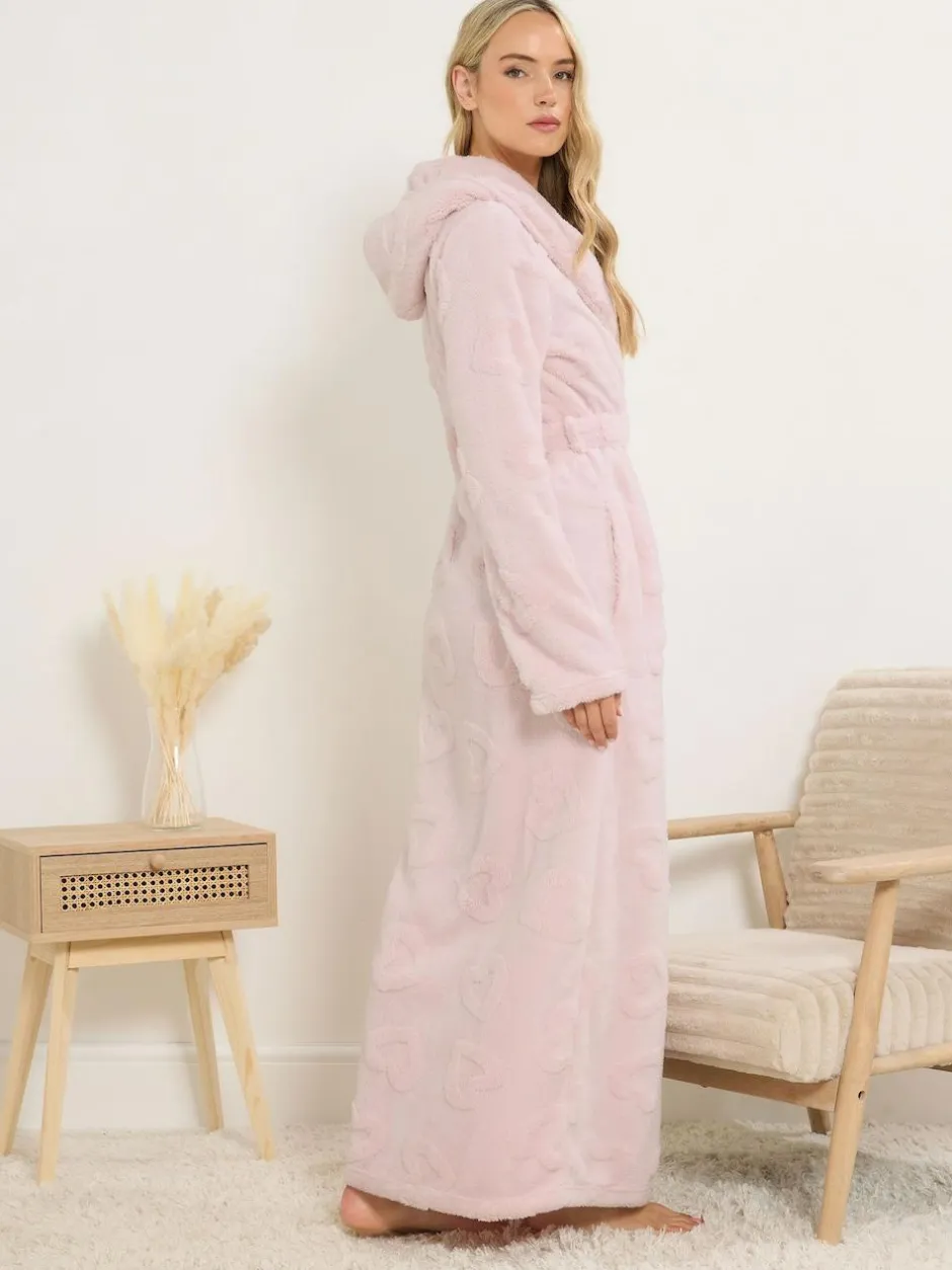Long Tall Sally Hooded Maxi Robe Pink