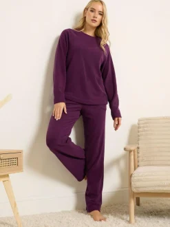 Long Tall Sally Microfleece Joggers Purple Clearance