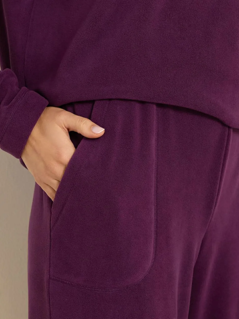 Long Tall Sally Microfleece Joggers Purple Clearance