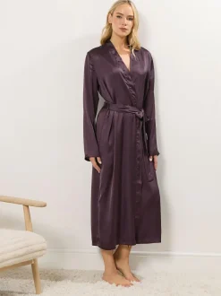 Long Tall Sally Satin Maxi Robe Red New