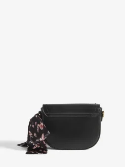 Love & Roses Saddle Cross-Body Bag Black Suedette Online