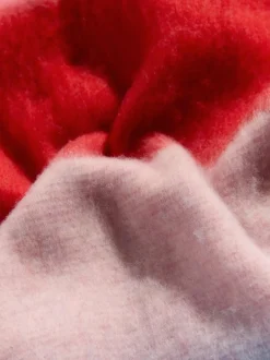 Love & Roses Pink/Blue Stripe Brushed Scarf Outlet