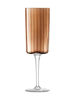 LSA International Gems Assorted Set of 210ml Champagne Flute Amber/Orange Hot