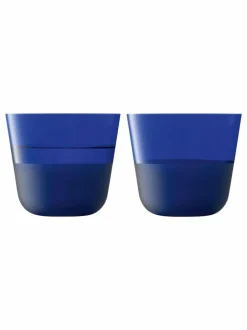 LSA International Cobalt Blue Arc Contrast Tumblers Set of 2 260ml