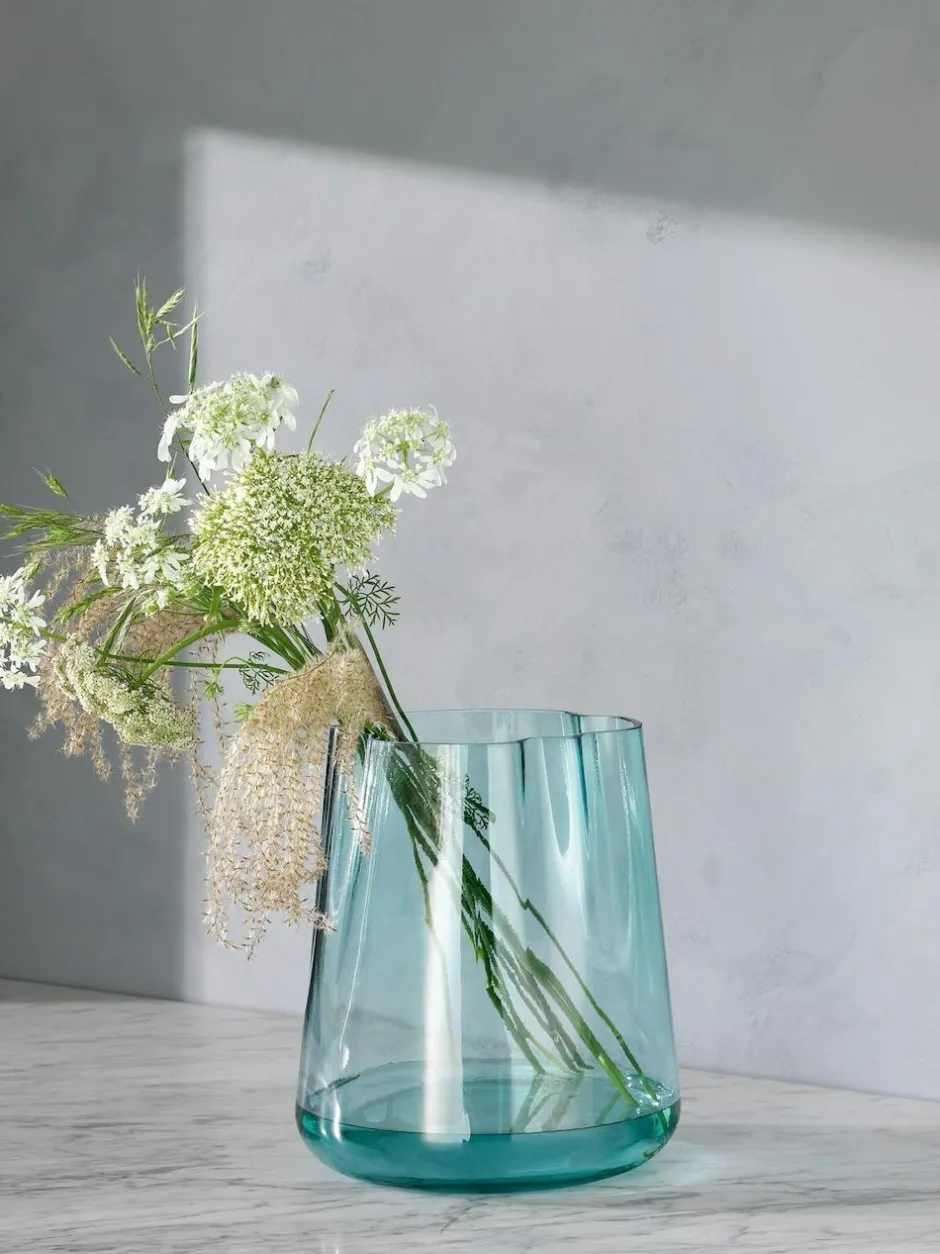LSA International Lagoon Lantern Vase H24cm Sea Green Outlet