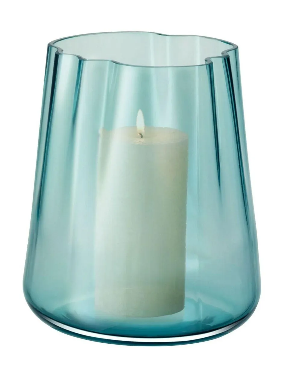 LSA International Lagoon Lantern Vase H24cm Sea Green Outlet