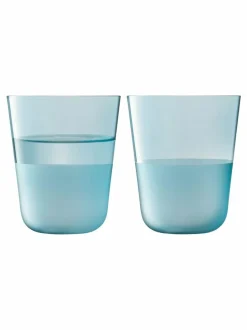 LSA International Set of 2 Arc Contrast Tumblers 380ml Sky Clearance