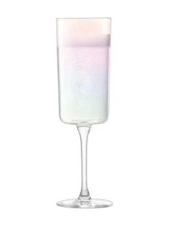 LSA International Set of 2 Mother of Pearl Iridescence Champagne Flutes 210ml Discount
