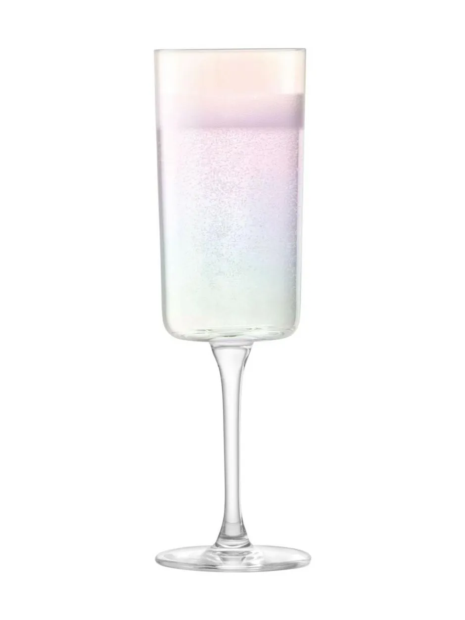 LSA International Set of 2 Mother of Pearl Iridescence Champagne Flutes 210ml Discount