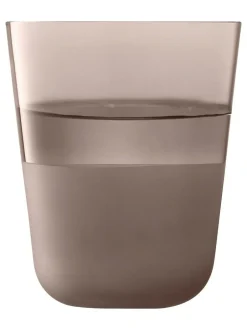 LSA International Set of 2 Arc Contrast Tumblers 380ml Earth Hot