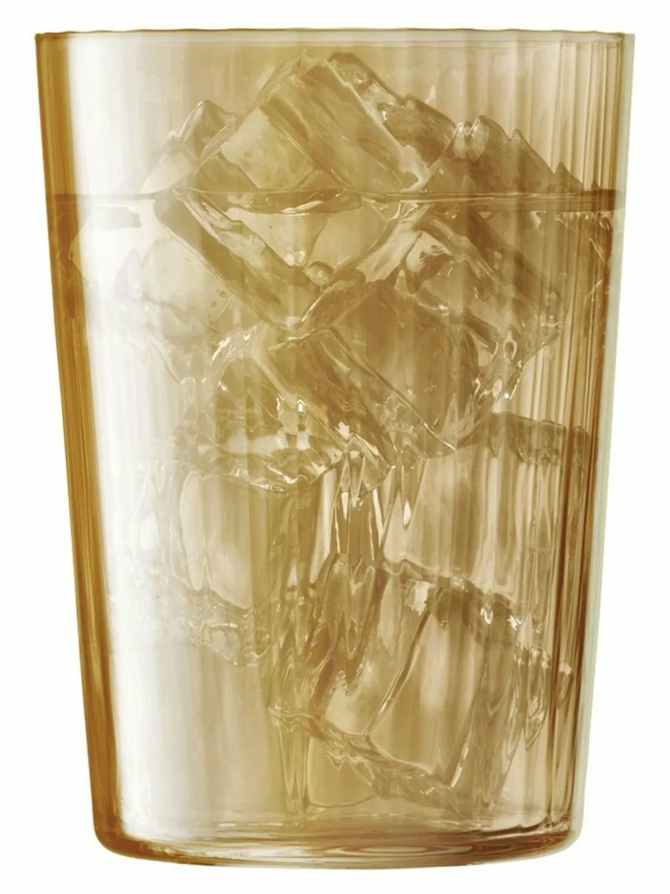 LSA International Set of 4 Gems Tumblers 560ml Assorted Amber and Orange Outlet