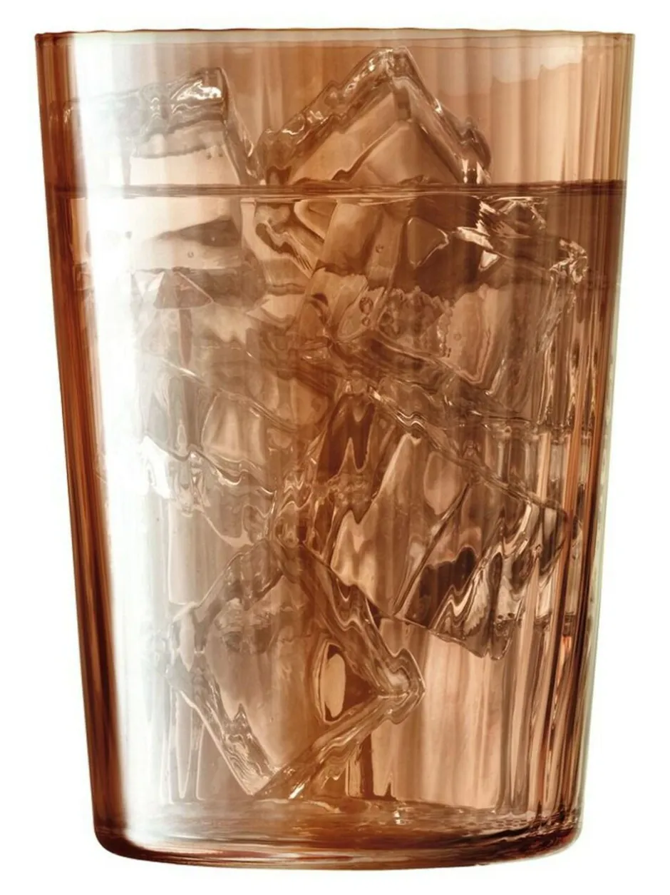 LSA International Set of 4 Gems Tumblers 560ml Assorted Amber and Orange Outlet
