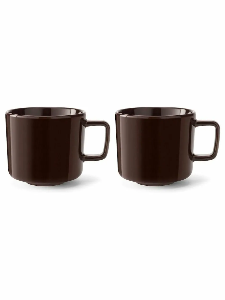 LSA International Set of 2 Collective Coffee and Tea Cups 260ml Chocolate Brown Discount